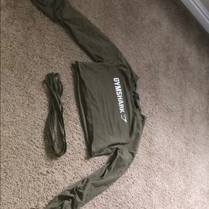 GYMSHARK LONGSLEEVE RIBBON CROP TOP